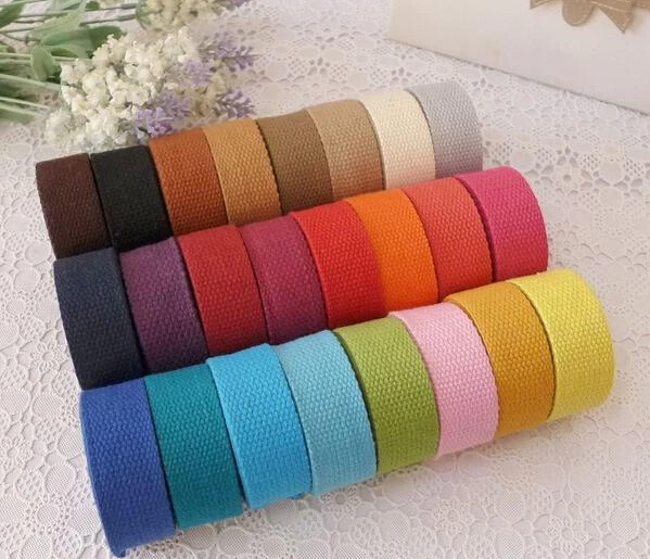 Free shipping 1.18'' 30mm 12meter/lot diy patchwork ribbons candy color polyester-cotton bag tape/ webbing luggage W040 | Дом и сад