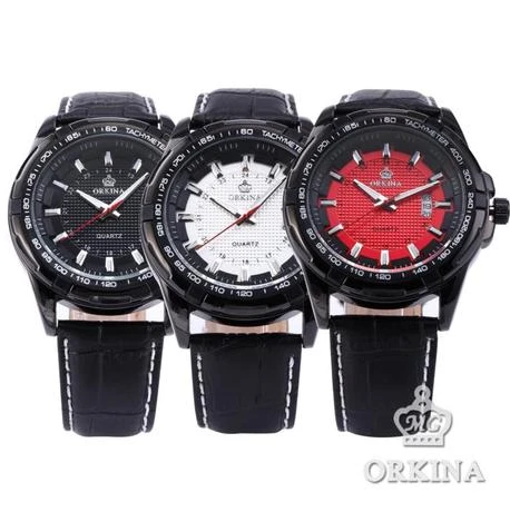 2017 Sale Hardlex Stainless Steel Man Watch Blackcat Dress New With Tags Sports Watches Orkina Brand Quartz Leather Strap | Наручные часы