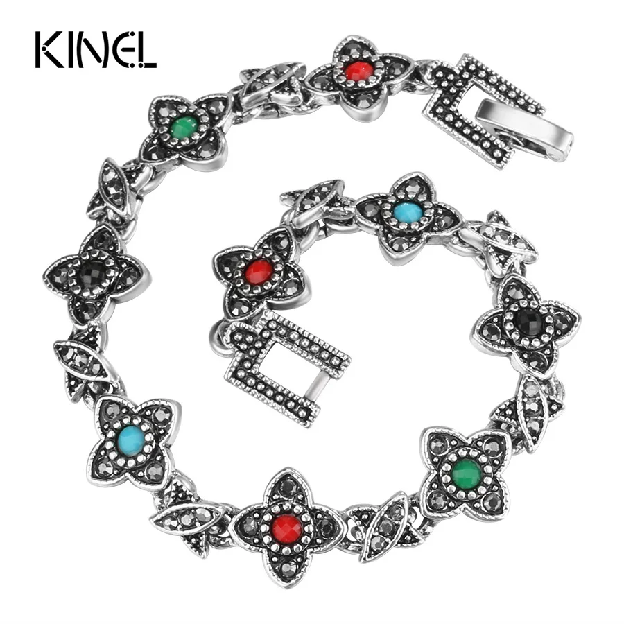 Новое поступление 2017 винтажные браслеты Kinel + 26% для женщин богемные ювелирные