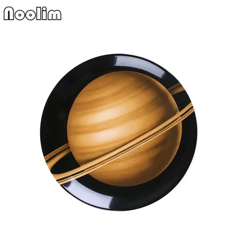 Saturn Настенная подвесная декоративная тарелка, креативное космическое украшение, астронавт, современная керамика, Планетарная пластина - Цвет: Saturn