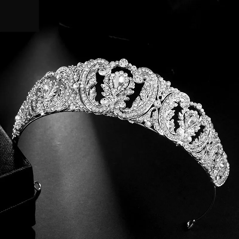 Новинка 2019 роскошный свадебный венец со стразами Tiara De Noiva серебряные свадебные