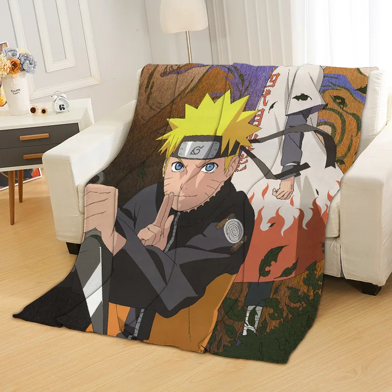 Флисовое одеяло с аниме рисунком Hokage коврик банное полотенце для сна путешествий