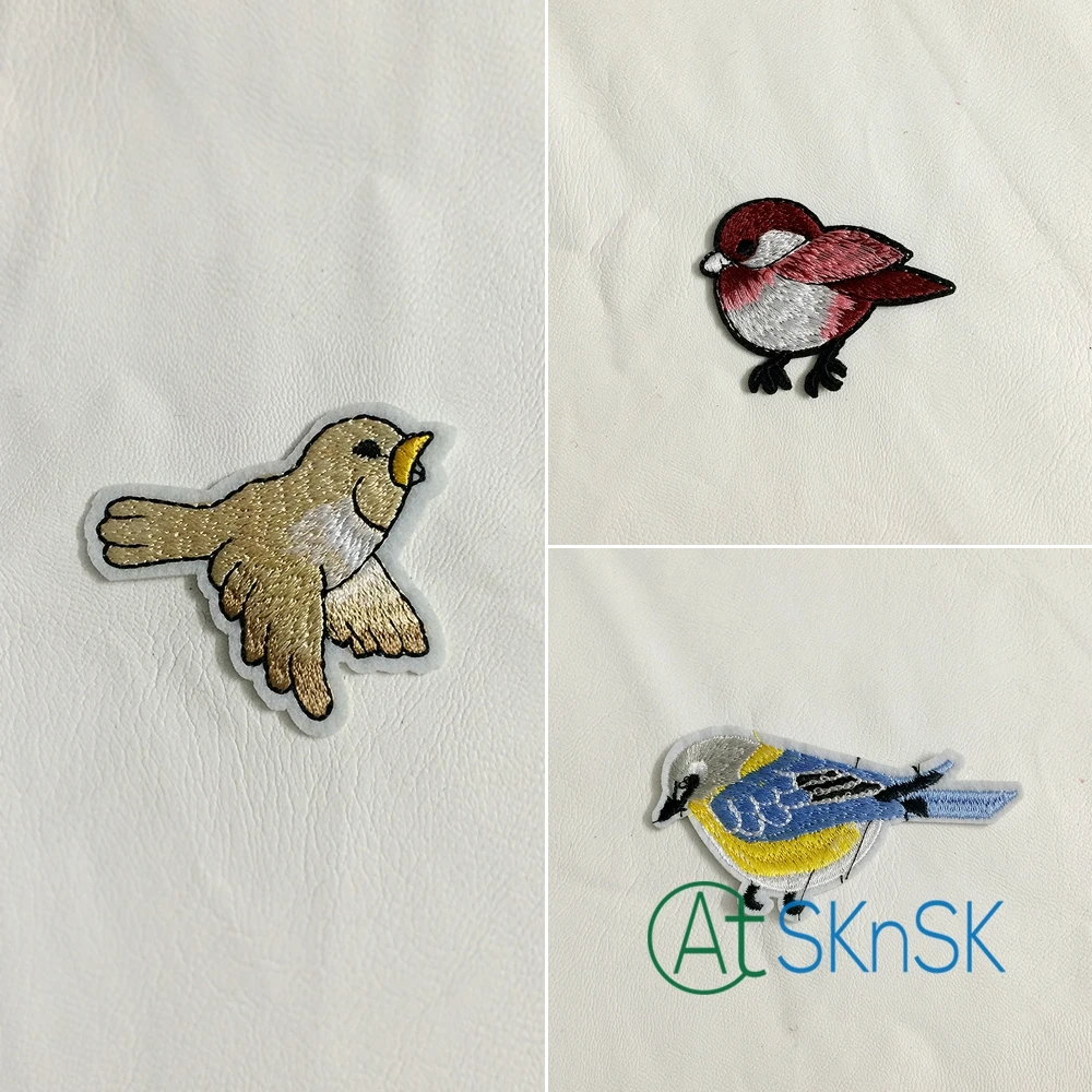150 шт./лот вышитые птицы тканевые нашивки для одежды diy декоративные наклейки с