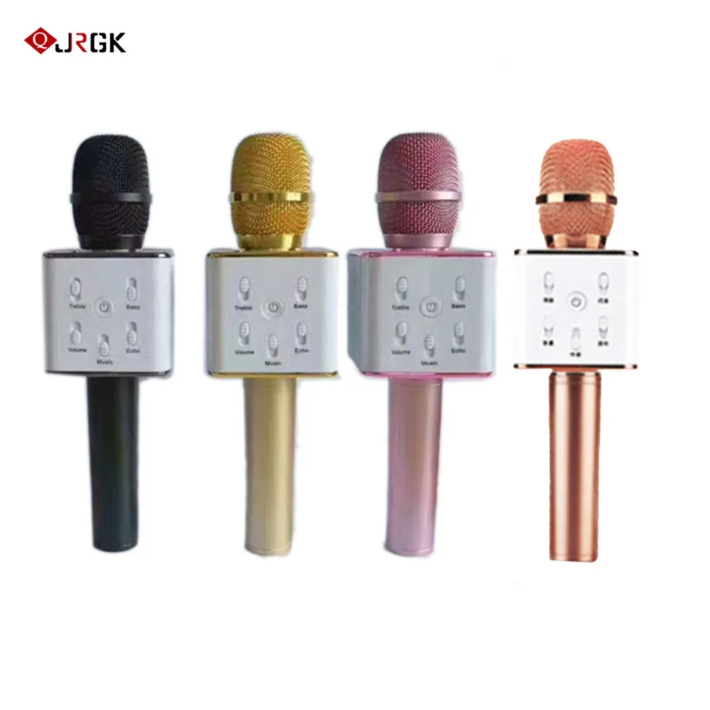 JRGK бренд Q7 Bluetooth для Iphone Android караоке микрофон беспроводной Профессиональный
