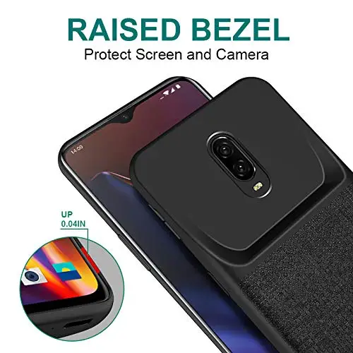 NEWDERY для One Plus 6 T батарея случае 4700 мАч Расширенный зарядное устройство чехол с ТПУ поднятый Bezels, портативный тонкий зарядный чехол C