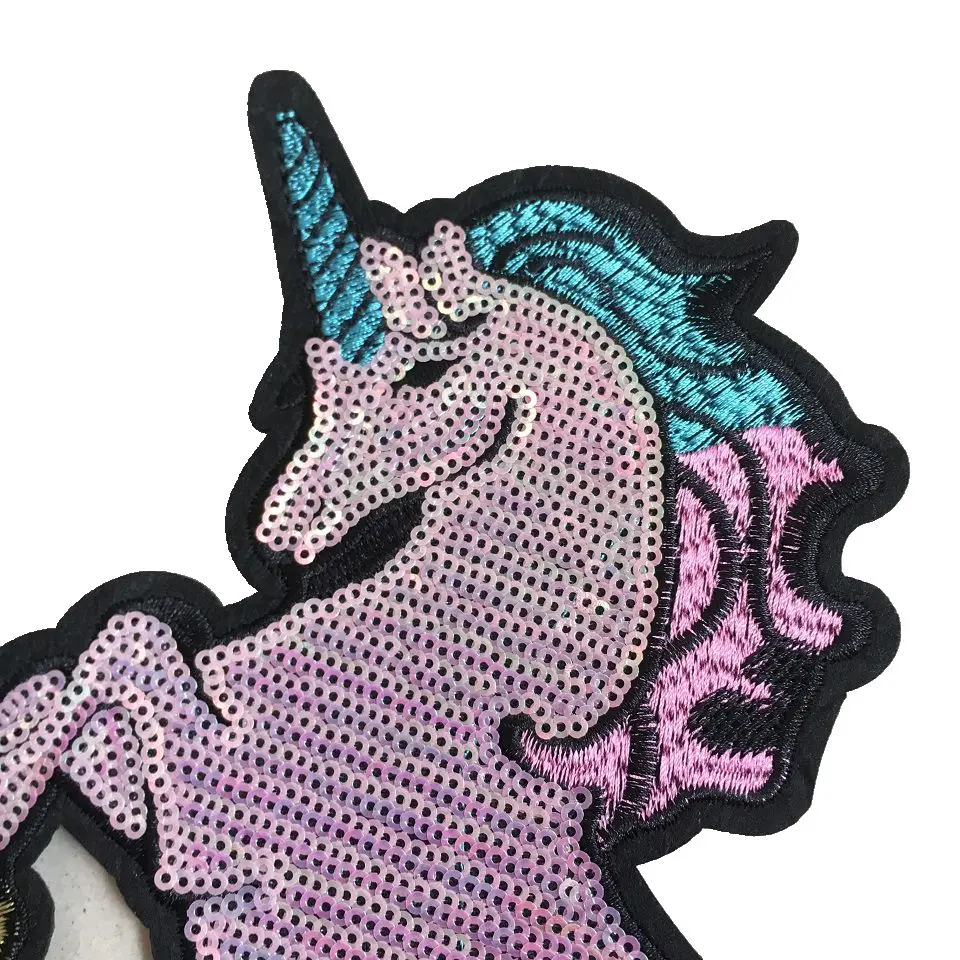 Блестящие патчи с единорогом для одежды лошадь Рождественское украшение сделай