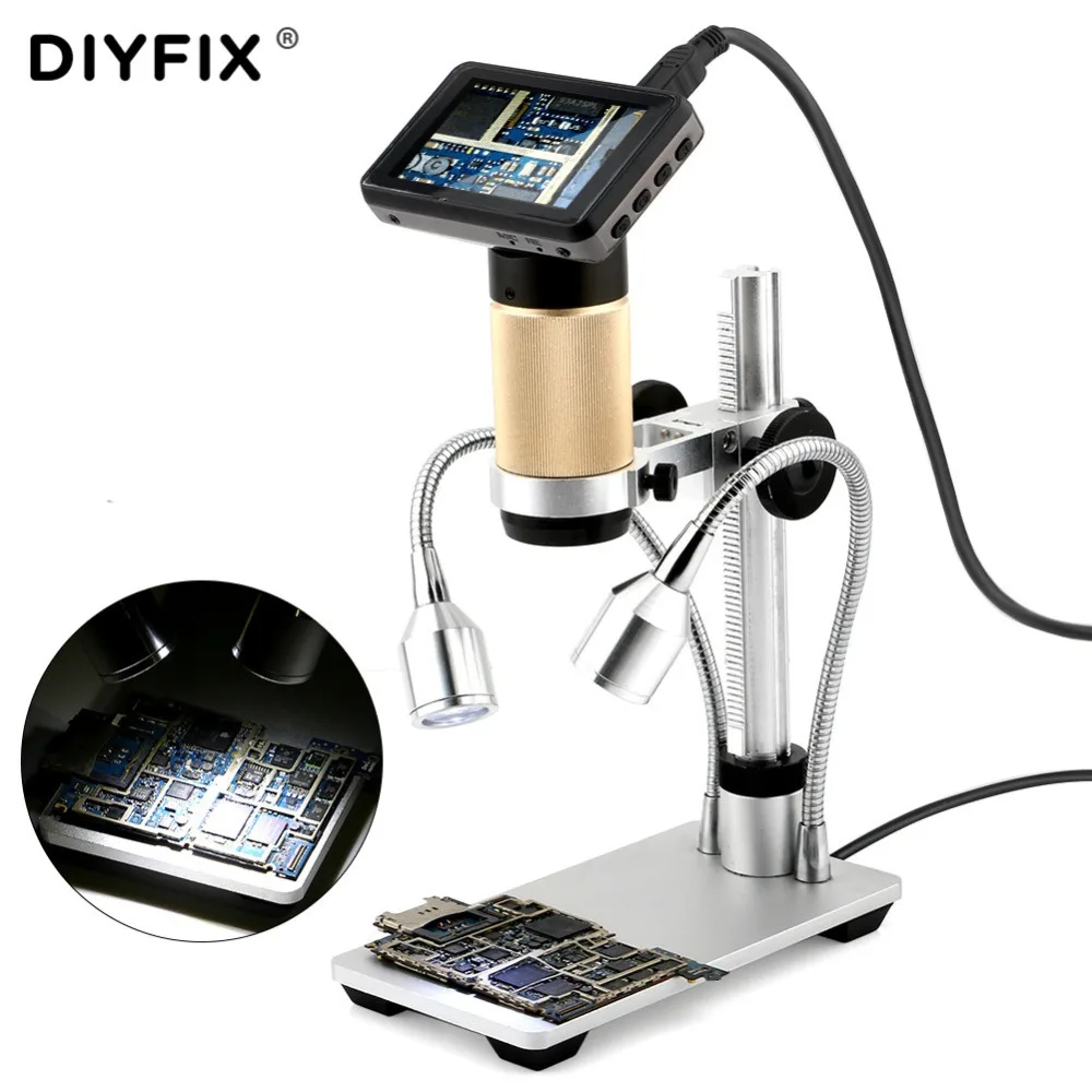 Микроскоп HDMI DIYFIX цифровой микроскоп с большим радиусом действия 10 300X USB для