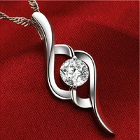 new clavicle choker lozenge chain cz rhombus pendants necklace for women fashion jewelry geometry sweater chain