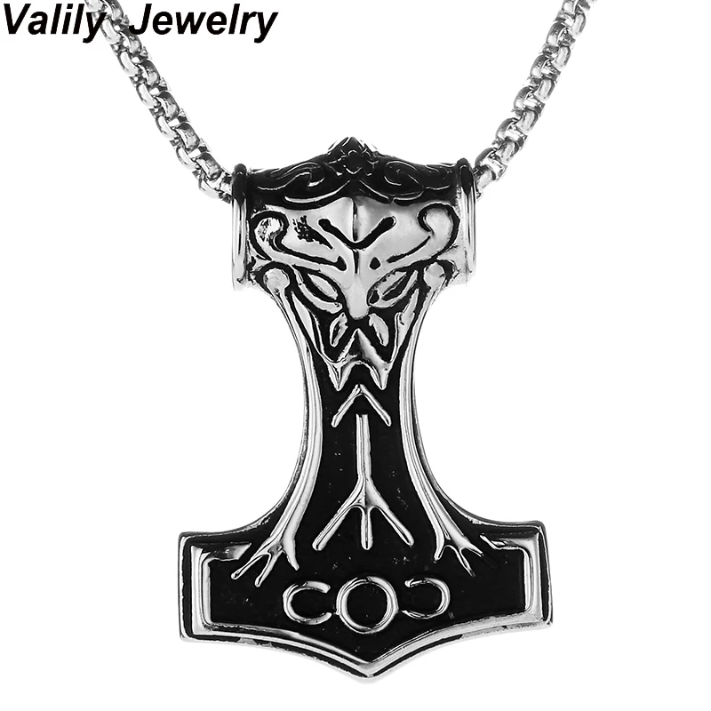 Valily ювелирные изделия мужской молоток Тор ожерелье из нержавеющей стали золото панк State Men t Mjolnir Подвеска Ожерелье для мужчин