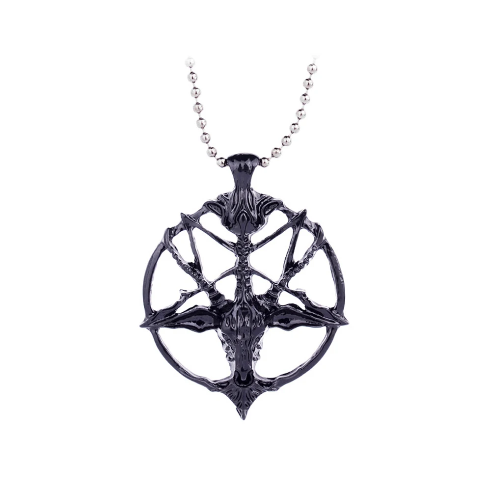 Готическая цепочка для свитера Goth с изображением перевернутой пентаграммы