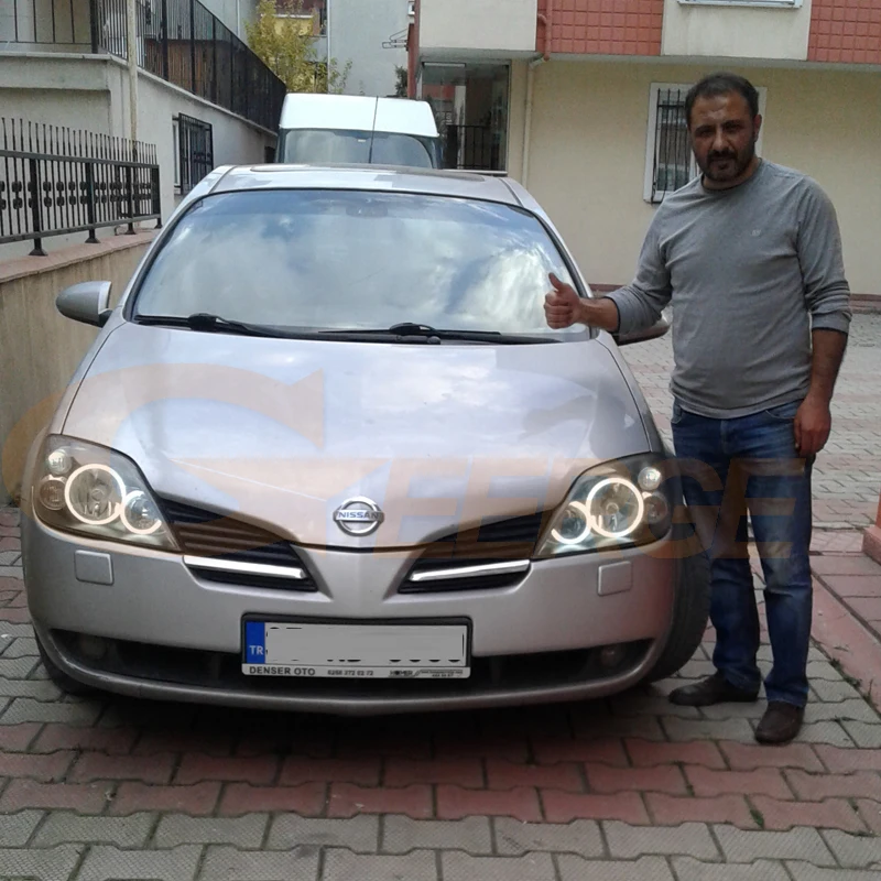 Для NISSAN PRIMERA P12 2002-2008 отличное Ультра яркое освещение CCFL ангельские глазки комплект Halo кольца