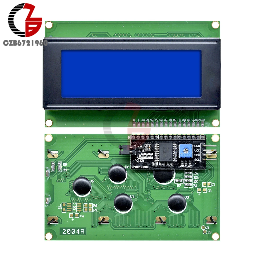 5 V 2004 I2C IIC TWI последовательный интерфейс SPI 20X4 символьный светодиодный дисплей модуль Синий Желтый Подсветка