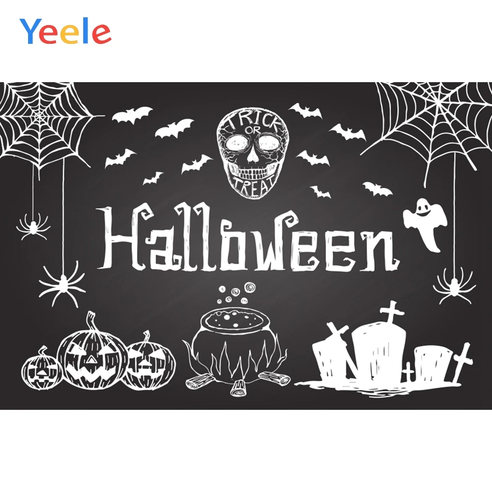 Yeele на Хэллоуин с надписью Trick или Treat призрак тыква череп фоны для фотосъемки
