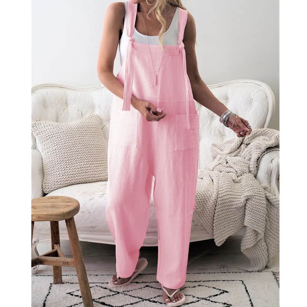 Women Casual Jumpsuit Dungarees Harem Strap Pant Loose Baggy Trousers Overalls Off Shoulder Playsuit | Женская одежда