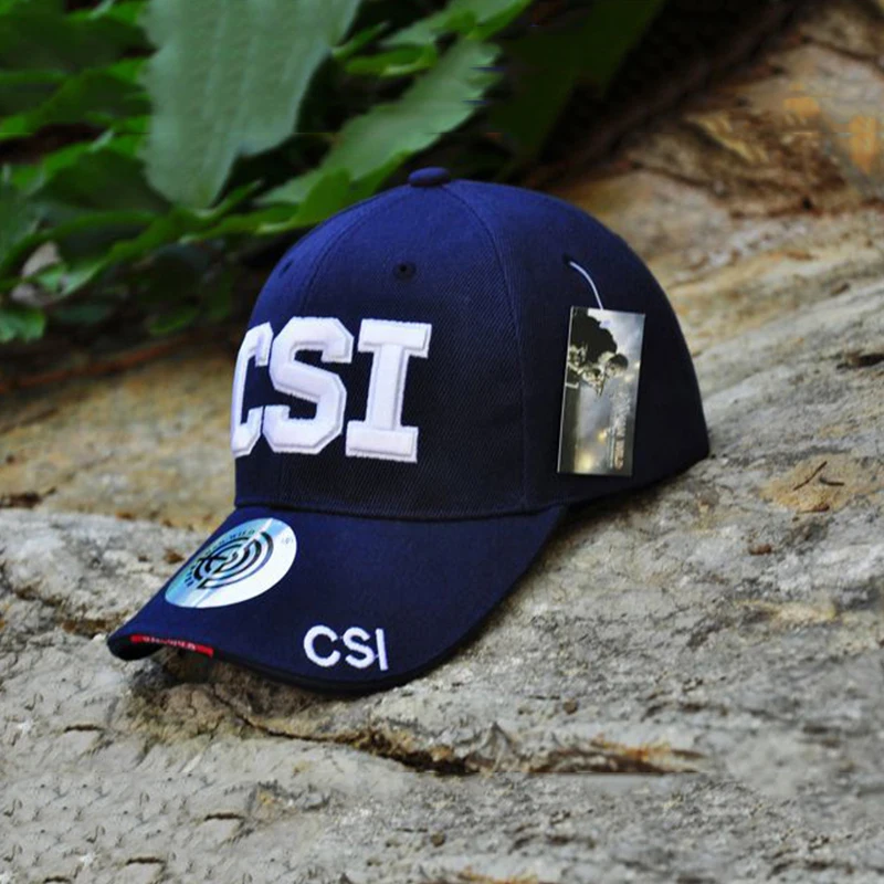 MNKNCL высокое качество хлопчатобумажные вышитые буквы CSI бейсболка черная