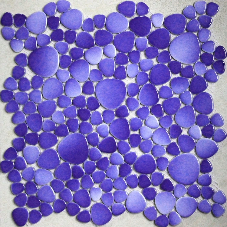 Синий цвет керамические камешек мозаики для пола кухня щитка прихожей бассейн