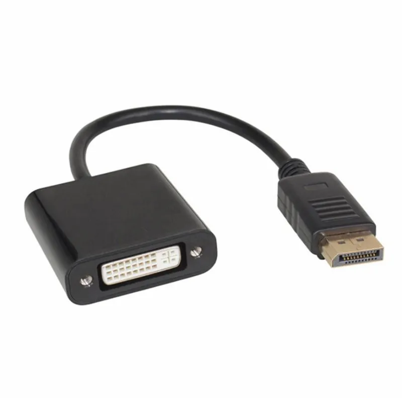 

500pcs Hot sale DP to DVI Adapter DisplayPort to DVI Cable Converter Male to Female Support 1080P for Monitor Projector Displays