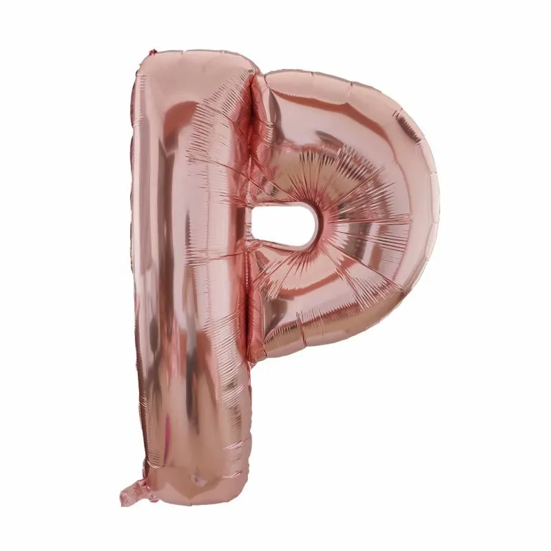 rose gold 1 шт., 40 дюймов, A-Z, розовое золото, фольга, гелиевые шары с буквами, большие надувные шары для свадьбы, дня рождения, вечеринки, декор для детского душа - Цвет: rose gold