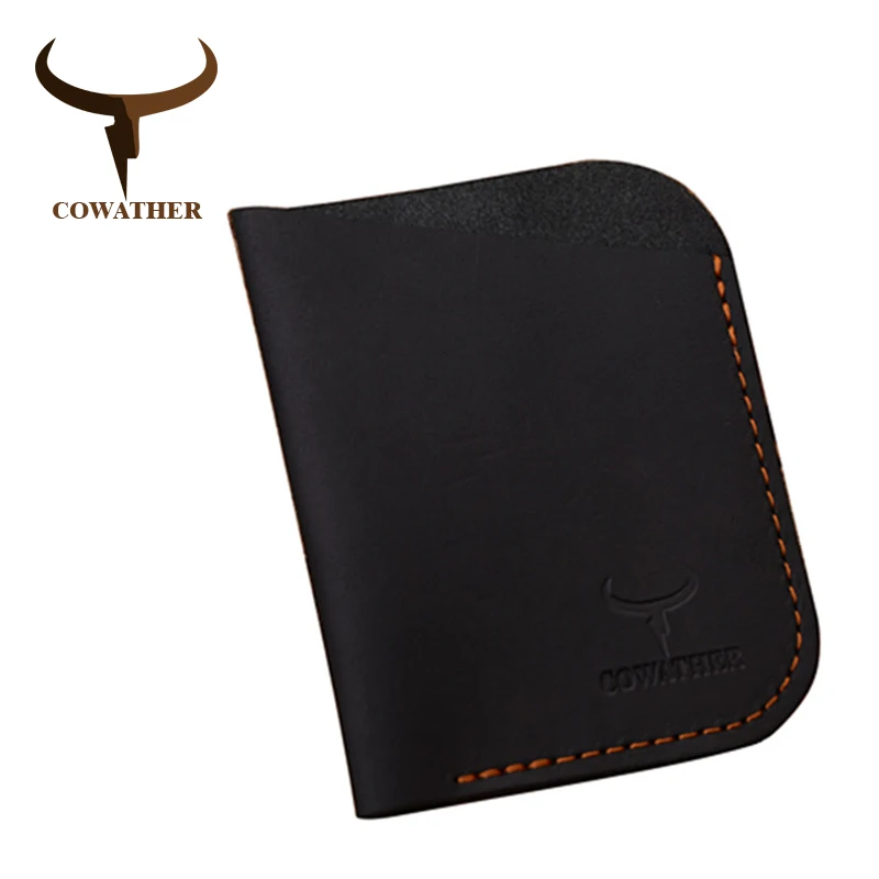 COWATHER 2017 новый корова натуральная кожа мужчин карты кошельки высокое качество
