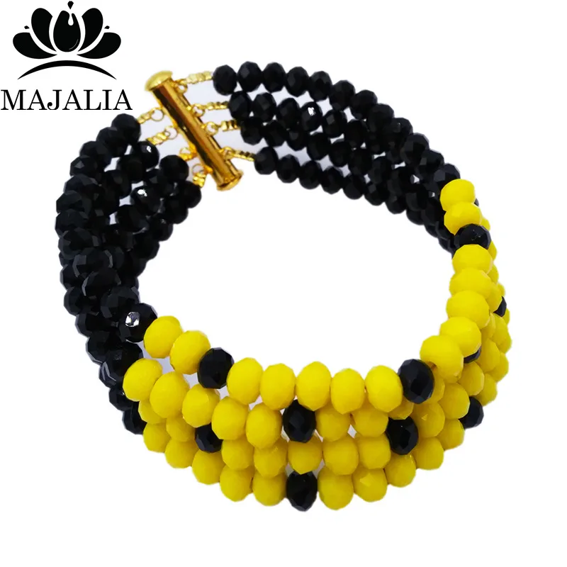 Романтический Африканский комплект ювелирных изделий Majalia непрозрачные жёлтые и