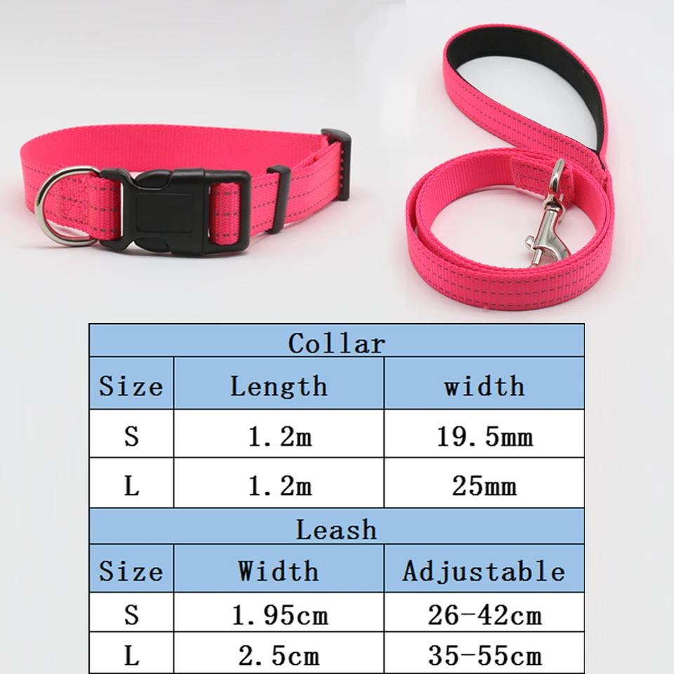 Ошейник собаки поводок Комплект нейлон светоотражающие безопасности