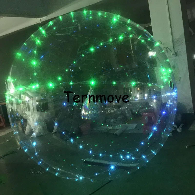 Прозрачный шар для ходьбы из ПВХ с освещением сценического украшения 2 м