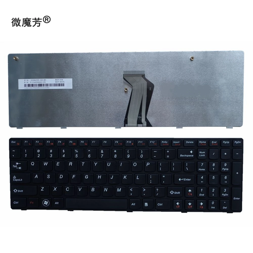 

US Black New English Replace laptop keyboard For Lenovo G570 Z560 Z560A Z560G Z565 G575 G770 G575GX
