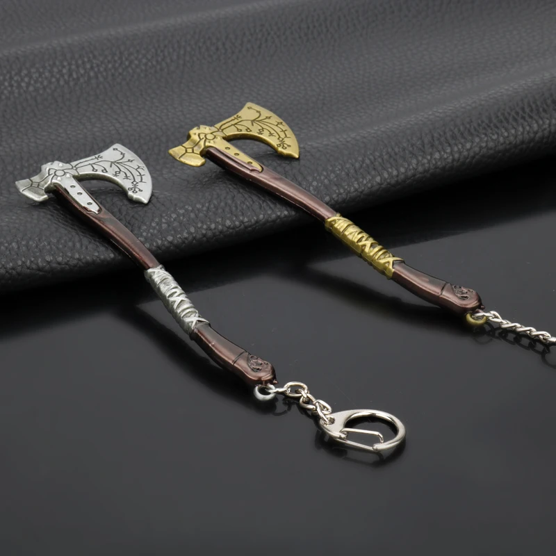 MQCHUN Kratos Guardian Shield Axe of Ice Keychain God War 4 Leviathan металлический брелок для ключей аксессуар