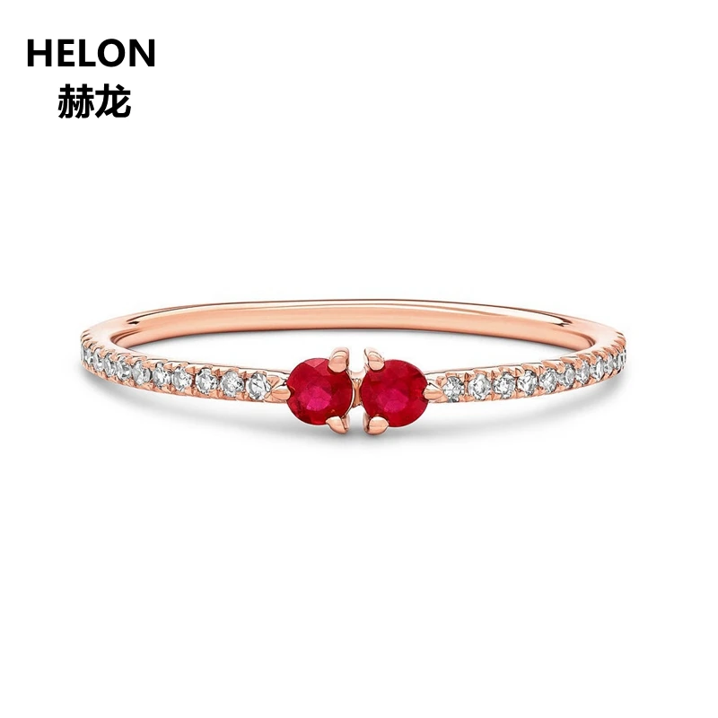 Solid 14k White Gold Natural Diamonds Ruby Engagement Ring for Women Anniversary Wedding Band Yellow Rose Optional | Украшения и