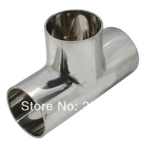 

New arrival Stainless Steel SS304 OD 51mm 2'' Sanitary Weld TEE 3 Way Pipe Fitting 2 pcs/lot