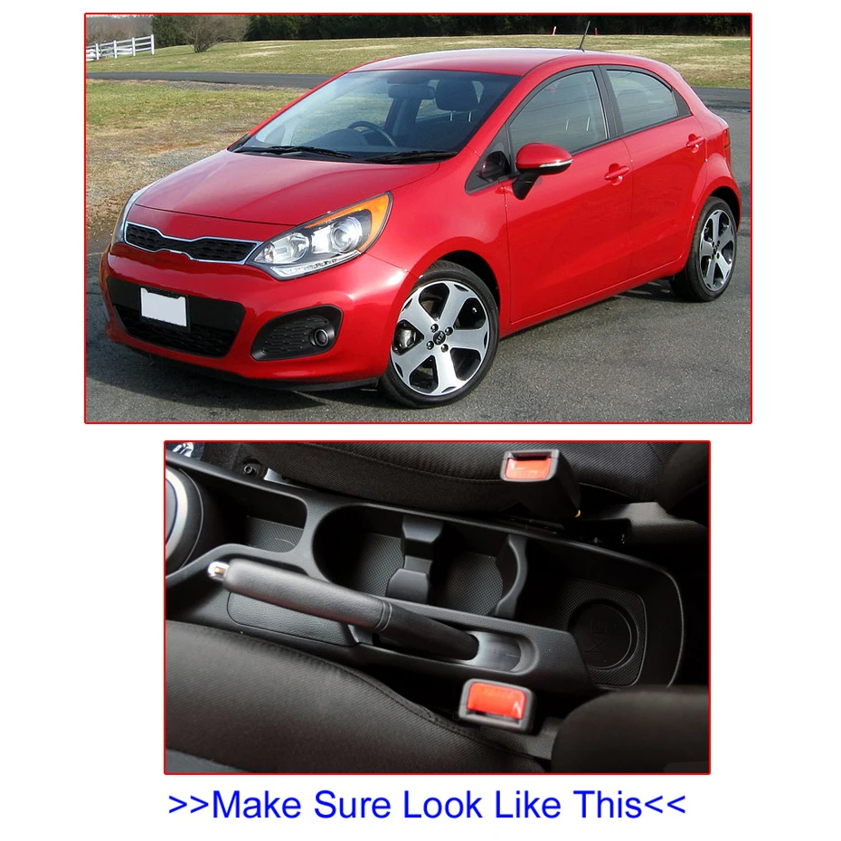 Двухслойный кожаный подлокотник для KIA Rio 3 Rio3 (UB) 2012 2016 центральной консоли