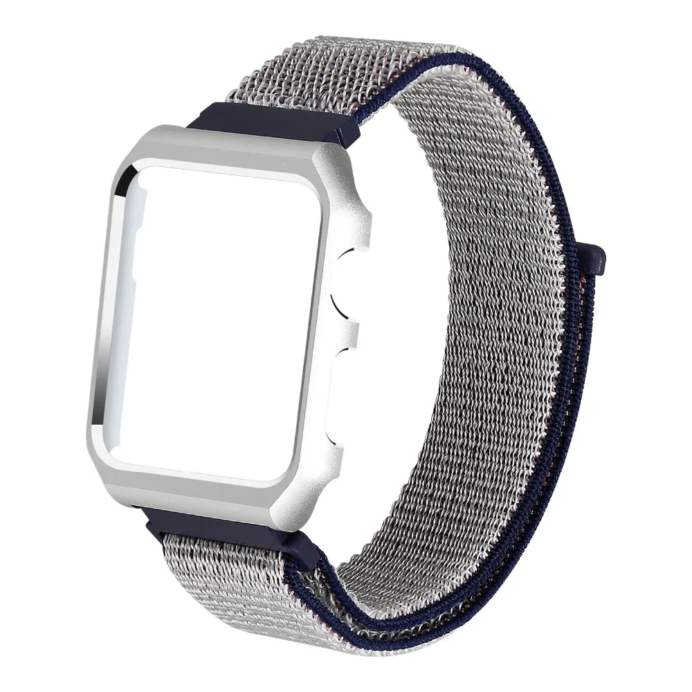 Модные спортивные нейлон ремешок + рамка для Apple Watch Series 1/2/3 замена наручные часы