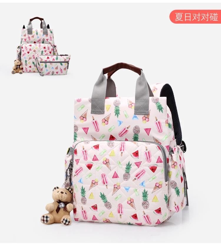 Large capacity maternity diaper bag baby care diaper bag backpack baby travel backpack handbag fashion