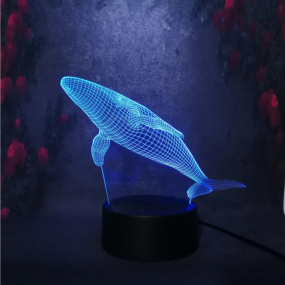 Новинка 2019 детский подарок на день 3D LED КИТ визуальный светодиодный подводный мир