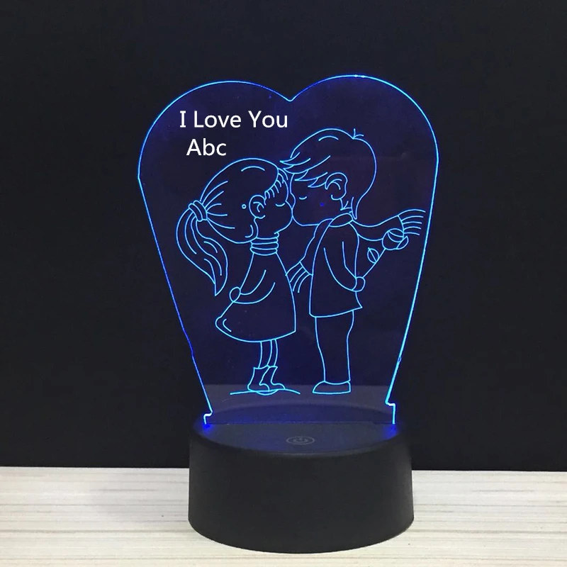 Светодиодный ночник сделай сам иллюзия 3D теплый белый RGB светсветильник льник