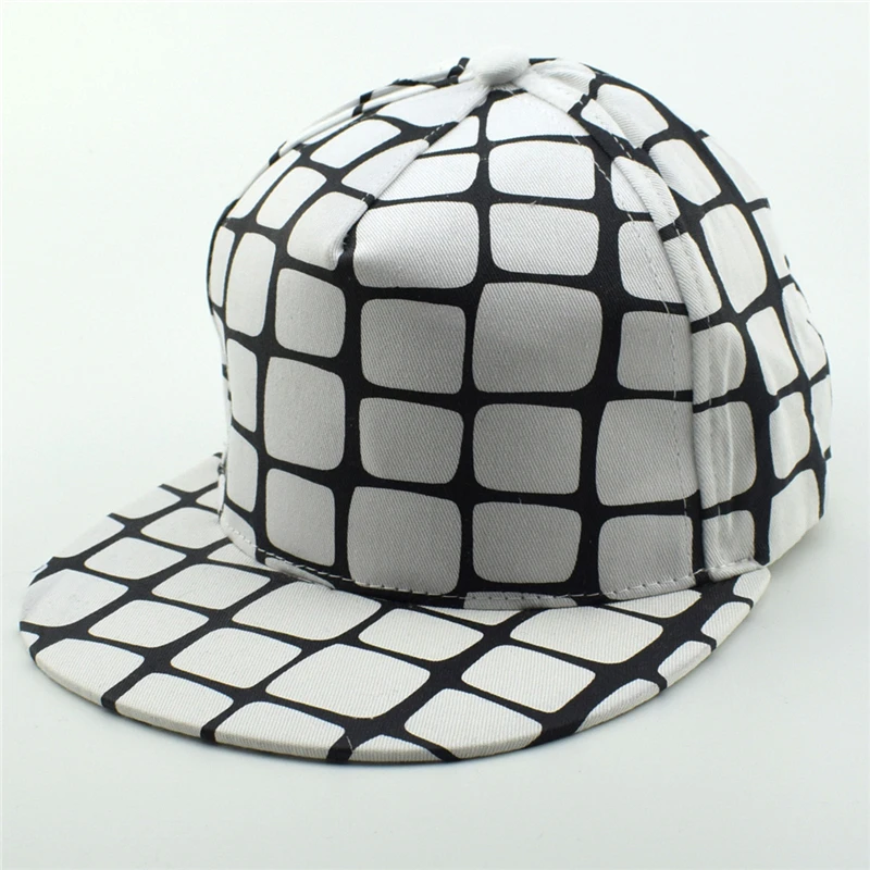 Мода 2017 г. Стиль Бейсбол Кепки Спорт Snapback шляпа S печати больших решетки хип хоп