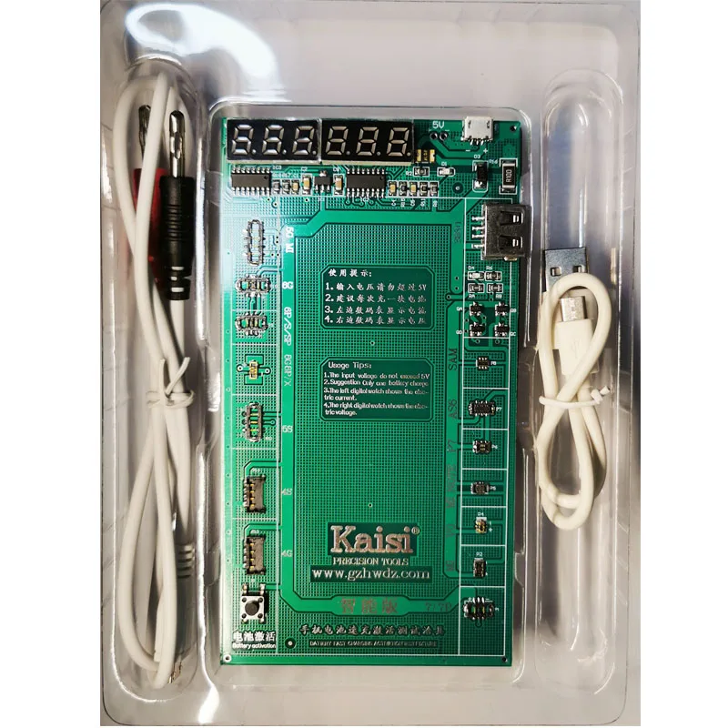 

Карта активации аккумулятора телефона Kaisi, USB-кабель для зарядки, зажим для iPhone 4-11 XSMAX VIVO Huawei Samsung xiaomi, тест цепи