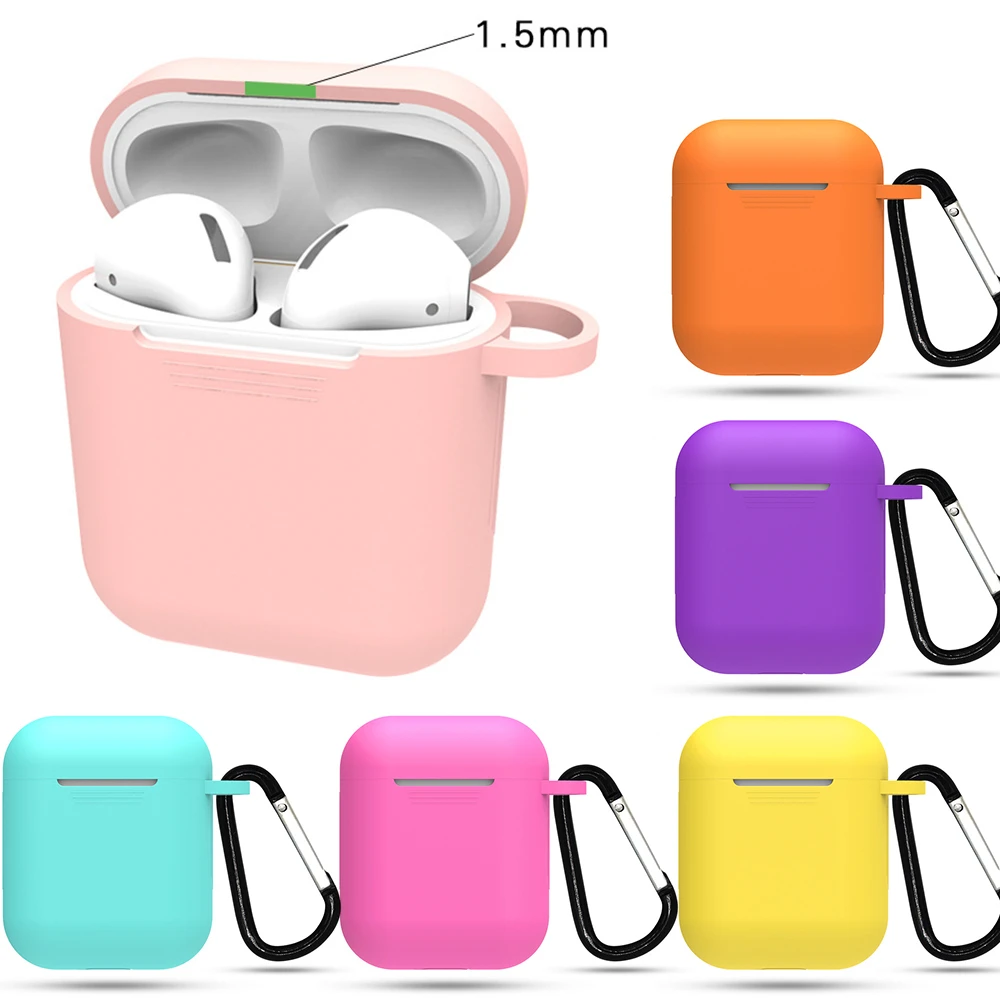 1 шт. силиконовый чехол для наушников Apple Airpods|Аксессуары наушников| |
