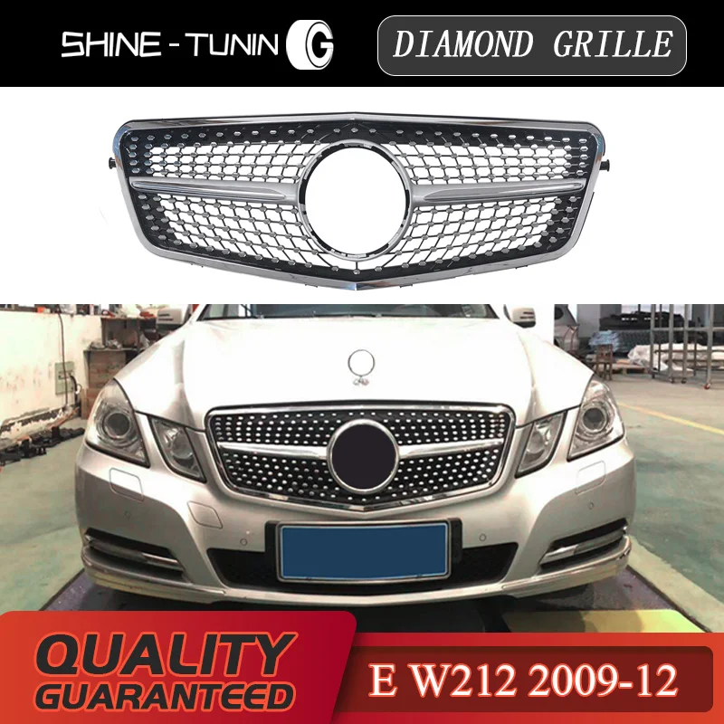 Передняя решетка подходящая для E класса W212 Алмазная E300L E400L E200 E350 без эмблемы 2009