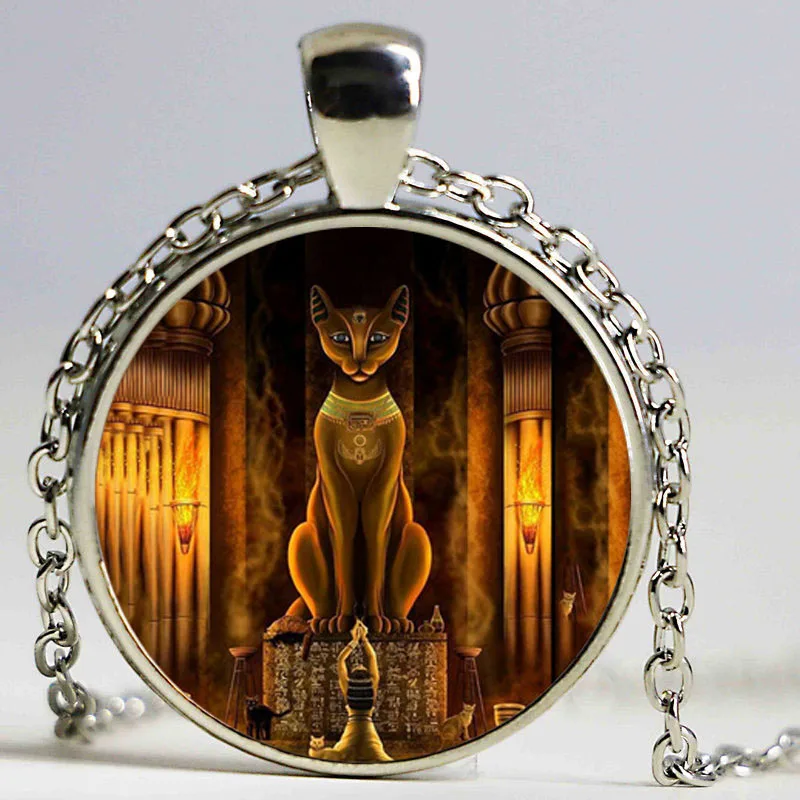 1 шт./лот подвеска с логотипом египетской кошки богини ожерелье ручной работы