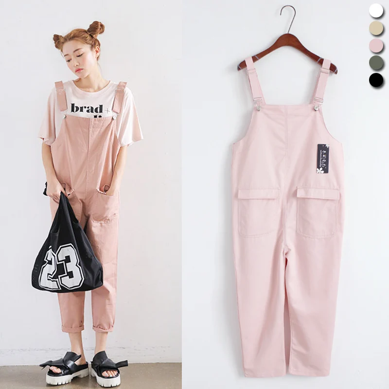 Женские летние комбинезоны в стиле Харадзюку с карманом и ремнем|jumpsuits for women|kawaii