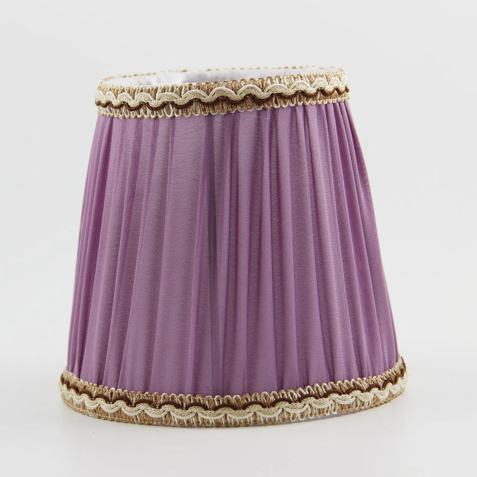 DIA 13.5cm/ 5.31 inch Chandelier Lamp Shade: Beautiful Designs To Illuminate Your Home Purple Color Mini lampshades Clip On | Лампы и
