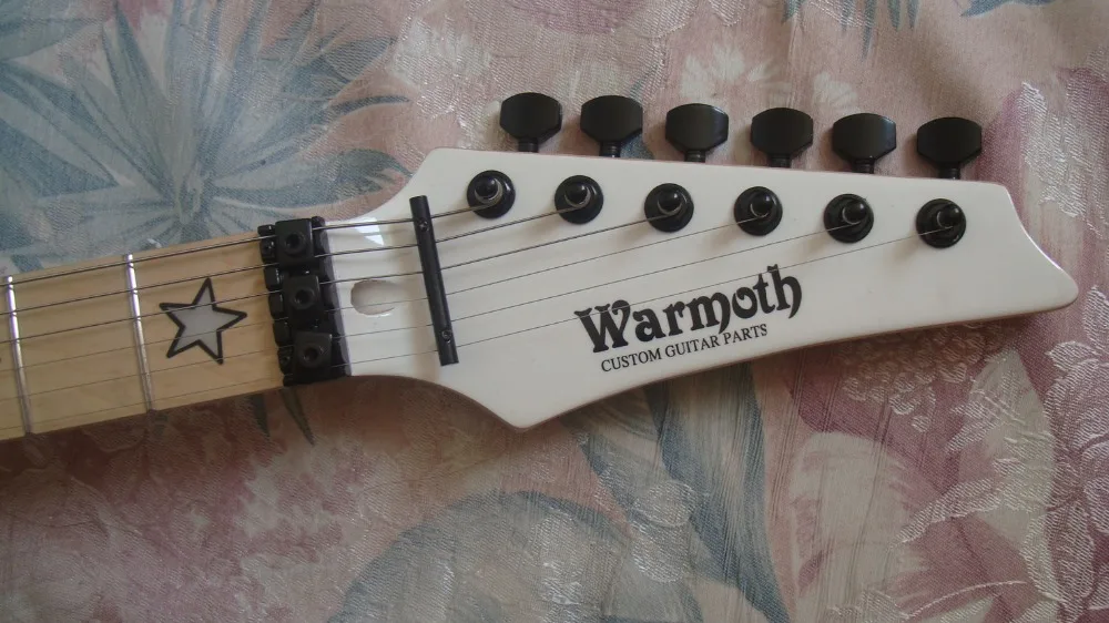 Новые белые Warmoth Custom Shop Floyd Rose тремоло Гитары звезда декор JS1000 Бесплатная доставка