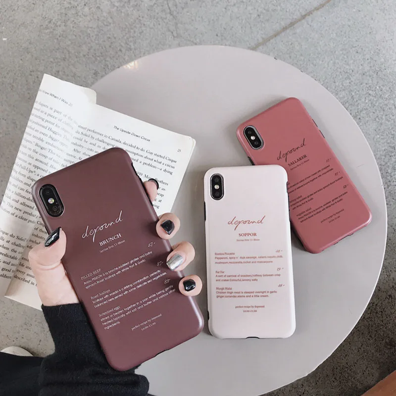 Модный чехол для телефона с надписью iPhone XS Max XR X iphone 6 6s 7 8 plus задняя крышка в стиле