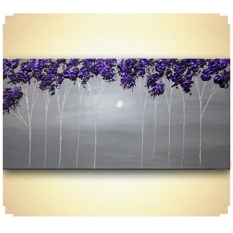 

100% Hand Painted Abstract Oil Painting Canvas Art Impressionism Landscape Unframed Modern Art Home Decor 24"x48"