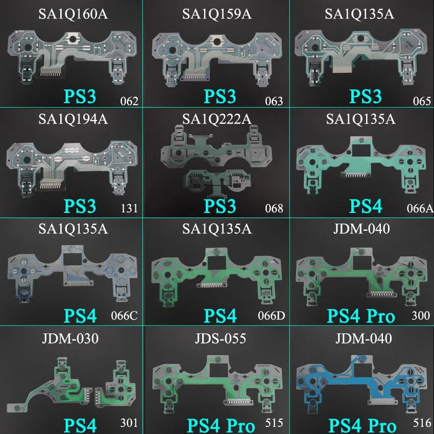YuXi кнопки ленточная печатная плата для PS2 PS3 Dualshock PS4 Pro Slim JDM 030 040 проводящая пленка