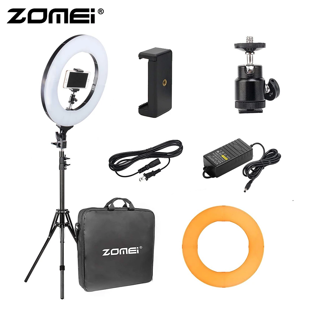 Zomei 14 &quot/18&quot Внутренний светодиодный кольцевой светильник 36 Вт 5500 к комплект
