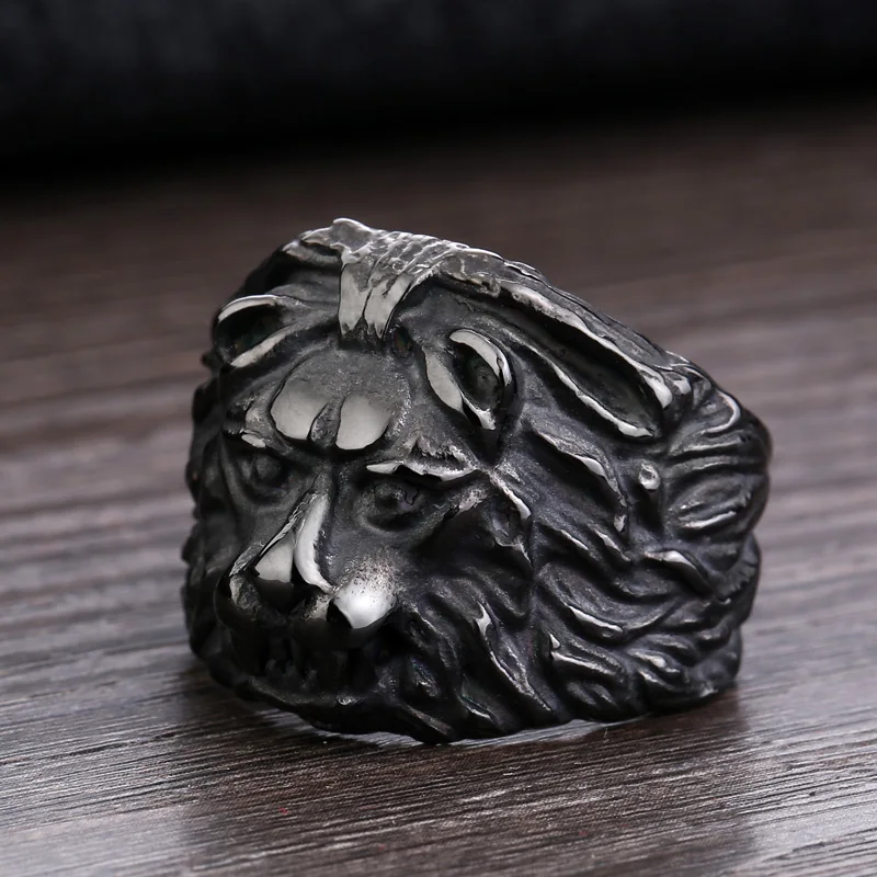 Модное кольцо SKA кольца для мужчин Anelli Lion Carve 316L из нержавеющей стали подарок