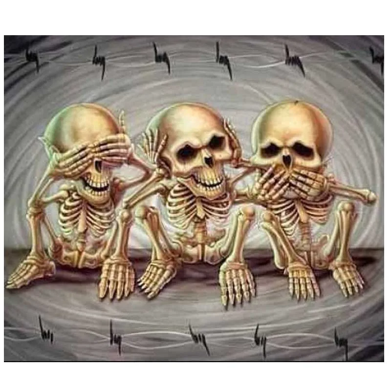 

"Три Черепа" Домашний Декор полный дрель 5D diy Алмазная Картина Вышивка Узор смоляная мозаика 3d наборы крестиков настенные наклейки
