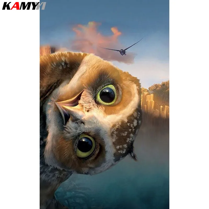 

Полная дрель квадратная/круглая дрель 5D DIY Алмазная картина "милая сова" 3D вышивка крестиком Мозаика домашний декор HYY